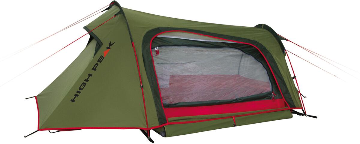 2-mann-zelt-513tcl-1.jpg High Peak Sparrow Zelt, 2 Personen, 260x200cm, Fiberglas, pesto/rot – Bild 1