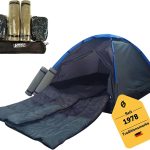Best Sporting 2 Personen Zelt Set Festival mit 2 Isomatten und 2 Schlafsäcken I Iglu Campingzelt
