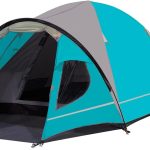 Portal Outdoor Kuppelzelt Zelt für 3 Personen wasserdicht wasserfest Camping Bravo 3 blau, Personen: 3 (mit Transporttasche), mit Veranda wetterfest, Igluzelt