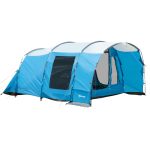 HOMCOM Campingzelt für 5 Personen, 2 Räume, abnehmbare Trennwand, wetterbeständig, inkl. Transporttasche, Blau + Schwarz | Aosom.de