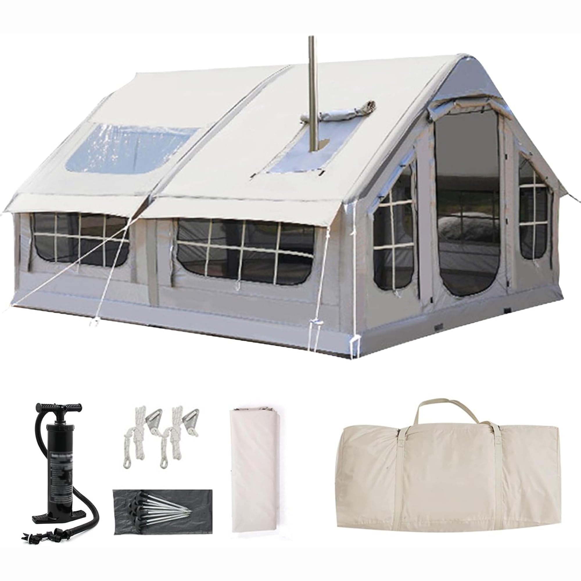 8-personen-zelt-719vhp-1.jpg Aufblasbares Zelt 6 8 Personen Zelt aufblasbar für Camping Schnellaufbau | Familienzelt Großes Zelte Haus 4 Saison Outdoor Wasserdicht Glampingzelt ... – Bild 1