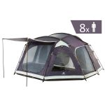 CampFeuer Kuppelzelt Zelt Femeli für 8 Personen, Blau, Kuppelzelt 5000 mm Wassersäule, Personen: 8, Igluzelt