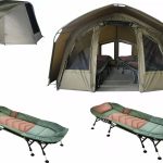 MK Angelsport Angelzelt Fort Knox 2 Mann Angelzelt mit Winterskin und 2 Angelliegen, Personen: 2