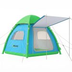Outsunny Aufblasbares Zelt 3 Personen Schneller Aufbau Outdoor Camping Zelt mit Luftpumpe Meshfenster abnehmbar Dach | Aosom.de
