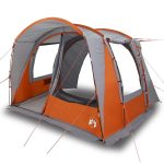 vidaXL Buszelt Autozelt 4 Personen Grau und Orange Wasserfest, (1 tlg)