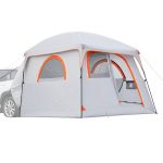 VEVOR Heckklappenzelt Autozelt für 6 Personen 3048 x 2743 x 2200 mm, Wasserdichtes (PU2000 mm) Campingzelt mit Belüfteten Türen & Moskitonetzen, ...
