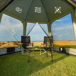 KINGCAMP Camping Pavillon Cairo Festival Garten Party Küchen Zelt UPF50+ Schutz