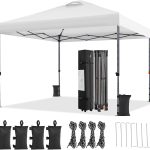 Amazon.de: Yaheetech 3x3m Gartenpavillon Höhenverstellbar Pop Up Pavillon, Weiß | Faltpavillon Wasserdicht Stabil Faltzelt inkl. Tasche & 4 Sandsäcke UV Schutz 50+ Campingpavillon für Garten Camping
