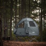 SoBuy | 3in1 Zelt Campingzelt Einzelzelt Outdoor Feldbett Grau 193x160 – SoBuy.de