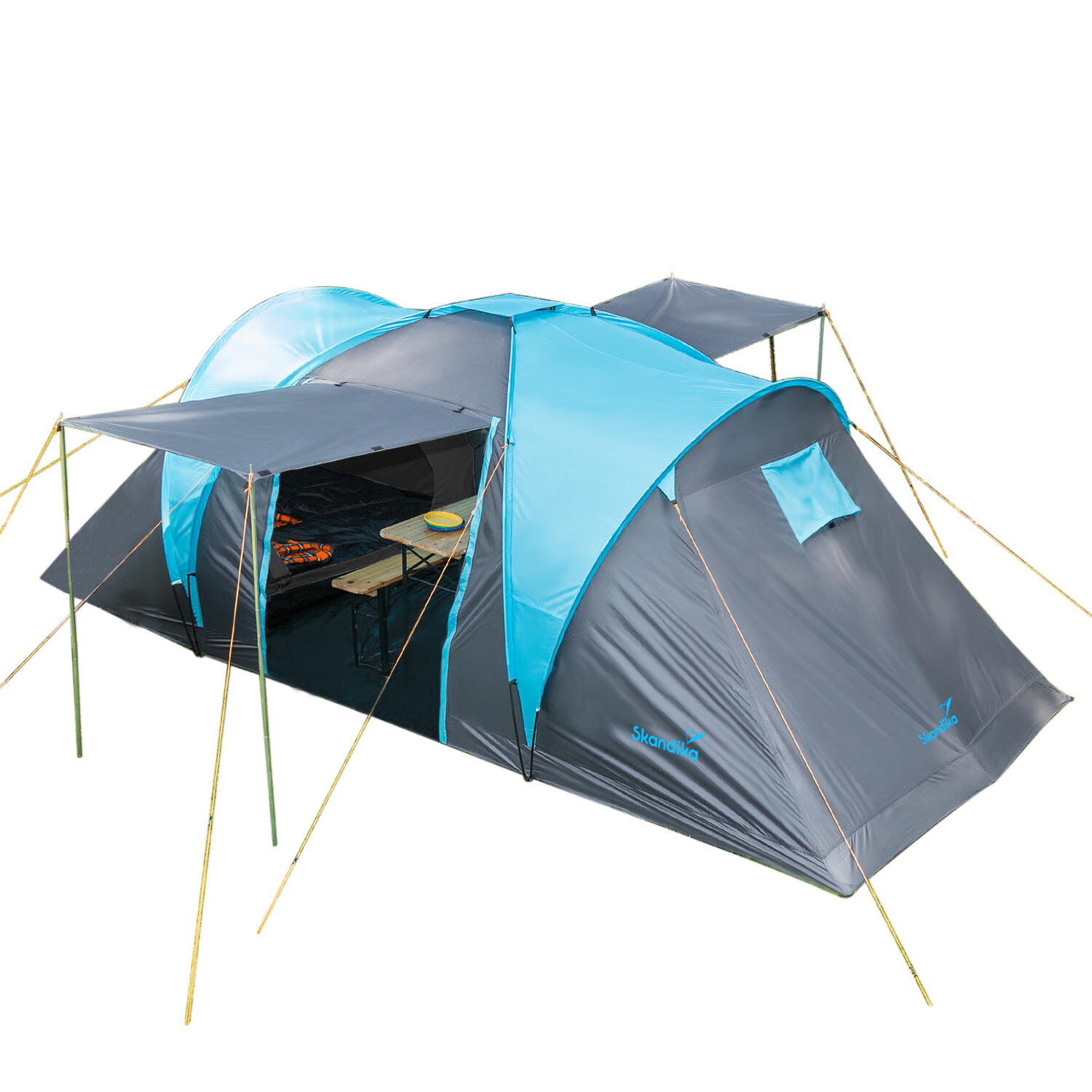 campingzelt-4-personen-022ulz-1.jpg Kuppelzelt Hammerfest 4 Camping Zelt für 4 Personen 2 Kabinen 3000 mm – Bild 1