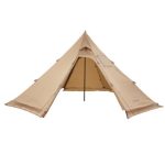 VEVOR Campingzelt für 4 Personen, tragbares Tipi Zelt mit Ofenanschluss, Pyramidenzelt, leichte 4 Jahreszeiten Schutzzelte zum Wandern, Angeln und ...