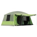 Outsunny Campingzelt Kuppelzelt Familienzelt 2 Schlafkabinen 4 8 Personen L405 x B305 x H225cm | Aosom.de
