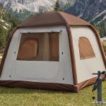Aufblasbares Campingzelt Hüttenzelt, 2 4 Personen Glamping Zelte Sonnenunterstand, einfacher Aufbau wasserdichte Outdoor Oxford Zelte, aufblasbares ...