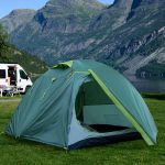 Camping Zelt, für 3 Personen, grün, wasserdicht, L 300 cm, | ETC Shop