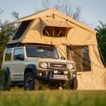 Adventure Xperience Auto Dachzelt mit Vorzelt 160x240cm für 3 4 Personen – Vorzelt höhenverstellbar – inkl. Komfort Matratze – Regenfest 5000mm ...