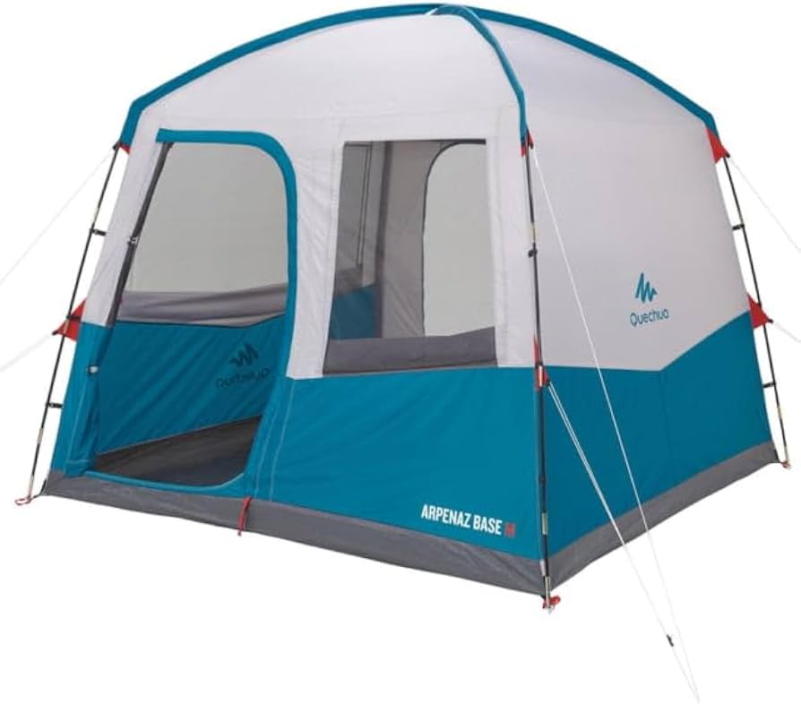 decathlon-zelt-710asn-1.jpg Decathlon Quechua Arpenaz Stangen und wasserdichter Wohnbereich Shelter Base, blau, 6 4006568 : Amazon.de: Sport & Freizeit – Bild 1