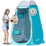 Skandika Kuppelzelt Duschzelt Pop Up, Umkleidezelt, Toilettenzelt, silberbeschichtet, Personen: 1 (1 Fenster mit Moskitonetz und Abdeckung, ...