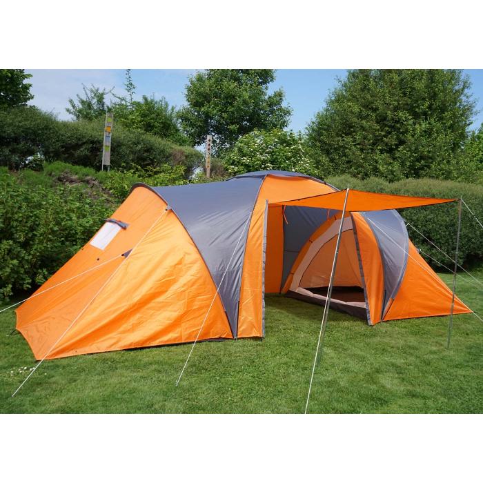 familienzelt-6-personen-648pfy-1.jpg Campingzelt Loksa, 6 Mann Zelt Kuppelzelt Igluzelt Festival Zelt, 6 Personen ~ orange – Bild 1