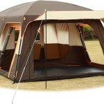 KTT Extra großes Zelt für 10–12 Personen (B), Familien Kabinenzelt, 2 Zimmer, 3 Türen und 3 Fenster mit Netz, gerade Wand, wasserdicht, doppellagig, großes Zelt für Outdoor, Picknick, Camping, : Amazon.de: Sport & Freizeit