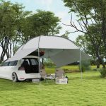 Outsunny Sonnensegel Heckzelt Auto, (Sonnenschutz, 1 tlg., Auto Markisen Zelt), für Lkw, Wohnmobil, Van, Outdoor Camping Reisen, 3 x 2,6 x 2,3 2,6 m, Sonnensegel für Balkon