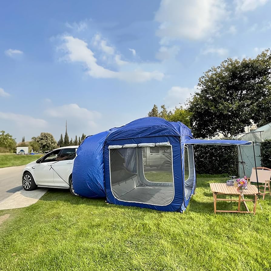 heckzelt-auto-311ydr-1.jpg Heckzelt Auto, Wasserdicht Autozelt Heckklappe Camping, Pop Up Kofferraum, Familien Campingzelte Für Verschiedene SUV Modelle Outdoor Camping Für Ausziehbare Markisenzelte (Blau, 200*200*200cm) : Amazon.de: Sport & Freizeit – Bild 1