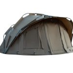 MK Angelsport Anglerset Fort Knox Dome + 8 Bein Bedchair – Großes Karpfenzelt mit 10.000 mm Wassersäule, Aluminium Frame, Multifunktionstür, ...