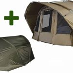 MK Angelsport Angelzelt Karpfenzelt 2,5 Man Fort Knox Air inkl. Überwurf, Personen: 2