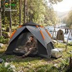 Sekey 2 Personen Kuppelzelt mit Hydraulik Pop up System – Campingzelt wasserdicht PU3000+, UV50+ Schutz, 2 in 1 Strand & Outdoor Zelt, leicht & ...