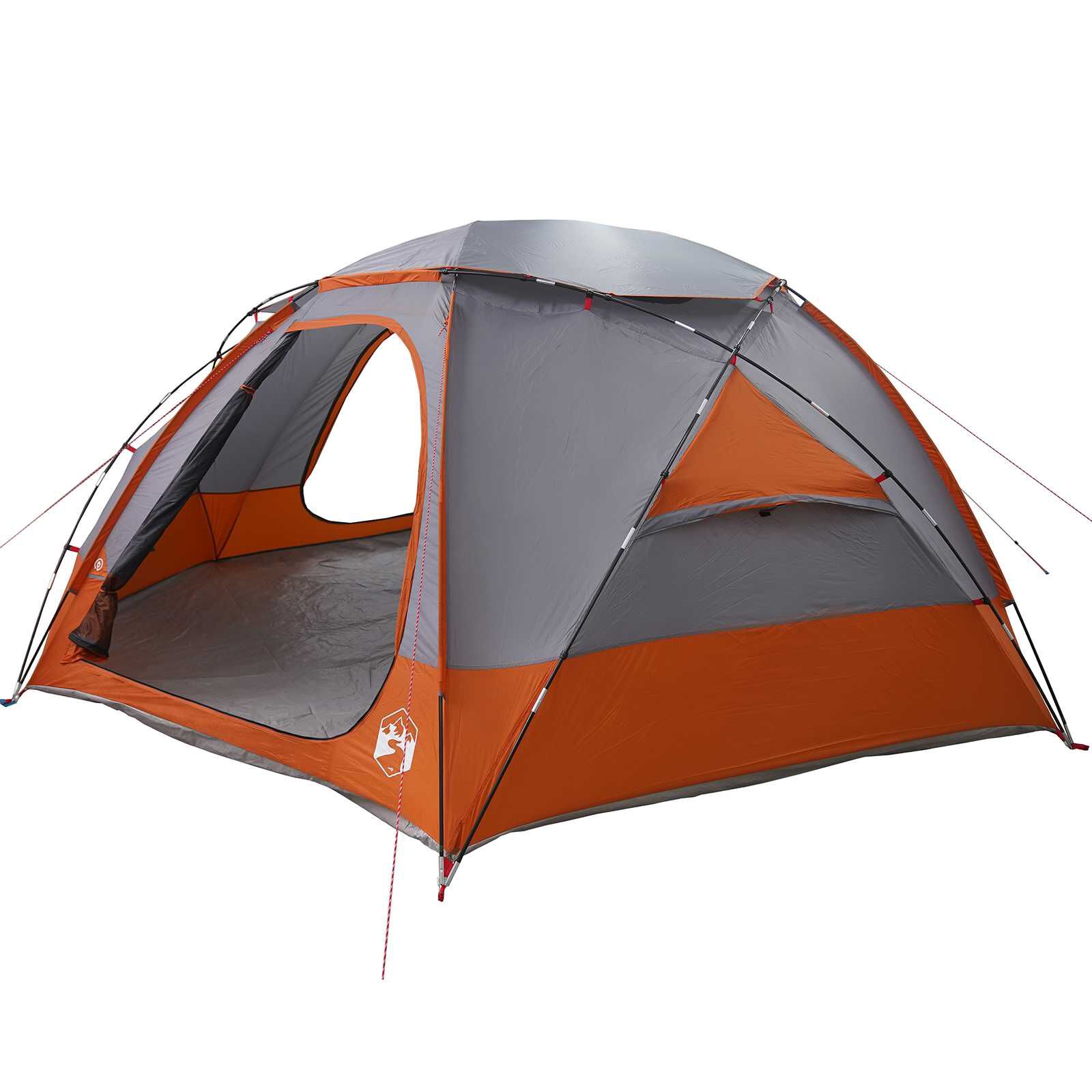 kuppelzelt-538dvx-1.jpg vidaXL Kuppelzelt mit abnehmbarem Regenfly 8 Personen Grau und Orange – Bild 1