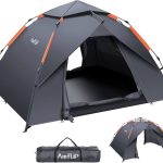 Camping Zelt, 2 3 Personen Automatisches Kuppelzelt Zelt Pop Up Zelt，grau | Automatisches Ultraleichtes Instant Zelt 4 Jahreszeiten Wasserdicht & ...