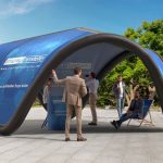 Pavillon aufblasbar kaufen | Werbedruck & schneller Aufbau
