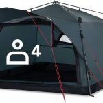 qeedo Quick Villa M, 4 Personen Familienzelt mit Quick Up Schnellaufbau System Wasserdichtes Campingzelt, extra groß, hoch & geräumig, mit Vordach, ...