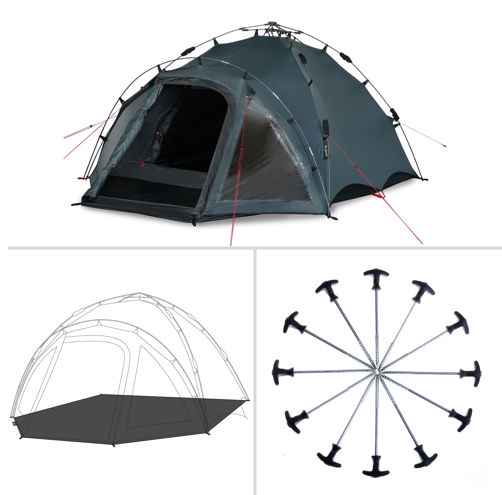 qeedo-zelt-378pan-1.jpg Campingzelt mit einfachem Aufbau online kaufen | qeedo – Bild 1