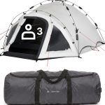 qeedo Quick Oak 3 Campingzelt für 3 Personen wasserdichtes Festivalzelt mit Quick Up System in 60 Sek. aufgebaut Outdoor Zelt mit abgedunkelter ...