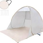 Strandmuschel Pop Up UV Schutz, UPF 50+ Popup Strandmuschel, Tragbar Strand Muschel Baby UV Zelt, Windschutz Strandzelt, Automatisches Pop Up Zelt, ...