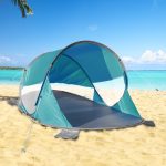 Haushalt International Strandmuschel XL Pop Up Strandmuschel UV Schutz 50+ selbstaufstellend Tragetasche, Personen: 3