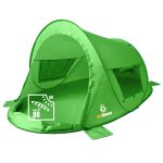 Pop Up Strandmuschel Zack Premium Family Grün Großes Strandzelt