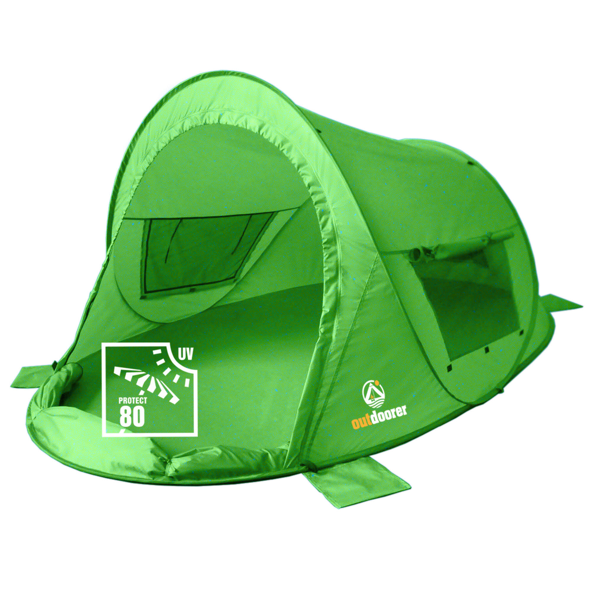strandmuschel-892ovq-1.jpg Pop Up Strandmuschel Zack Premium Family Grün Großes Strandzelt – Bild 1