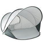 Luxus Pop Up Strandzelt XXL Leichtgewicht UV 50+ Schutz Silber