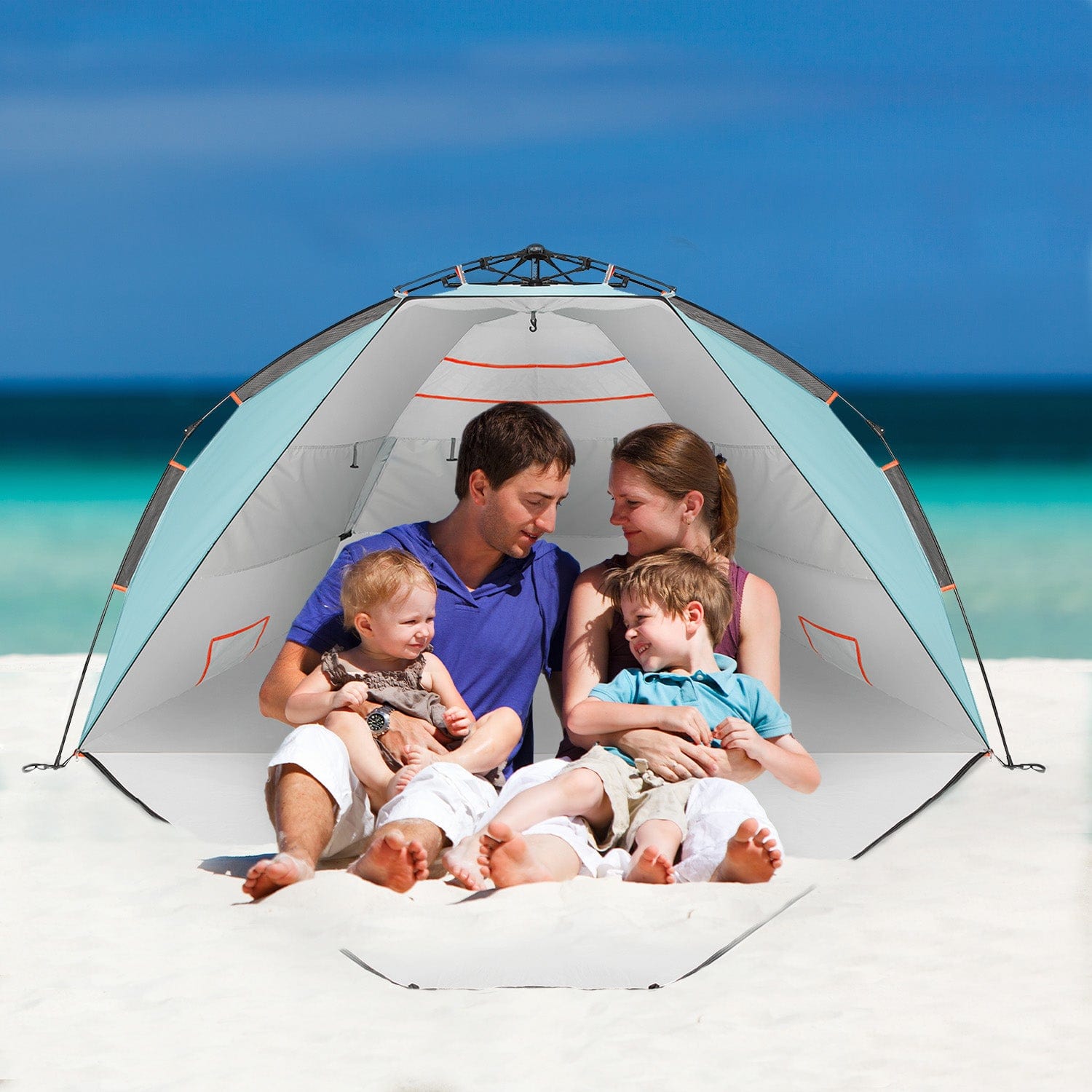 strandzelt-868fht-1.jpg Luxuriöses Strandzelt für 3–4 Personen mit Sonnenschutzfaktor UPF 50+ – Bild 1