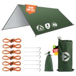 Zamper Tarp 3x3 Zeltplane Wasserdicht mit Ösen & Anti UV Sonnen Schutz | Schnee, Regen, Sonnen Schutz für Hängematte Camping Picknick Wandern mit ...