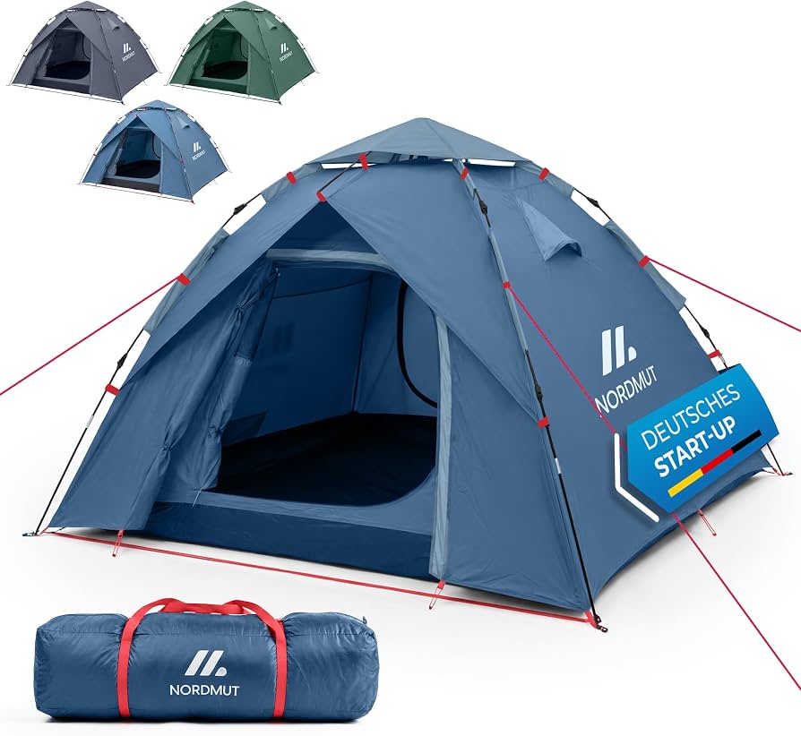 wurfzelt-2-personen-200omd-1.jpg NORDMUT® Wurfzelt 2 4 Personen für blitzschnellen Aufbau – Pop Up Zelt 2 4 Personen wasserdicht & UV Schutz – Campingzelt mit hervorragender ... – Bild 1