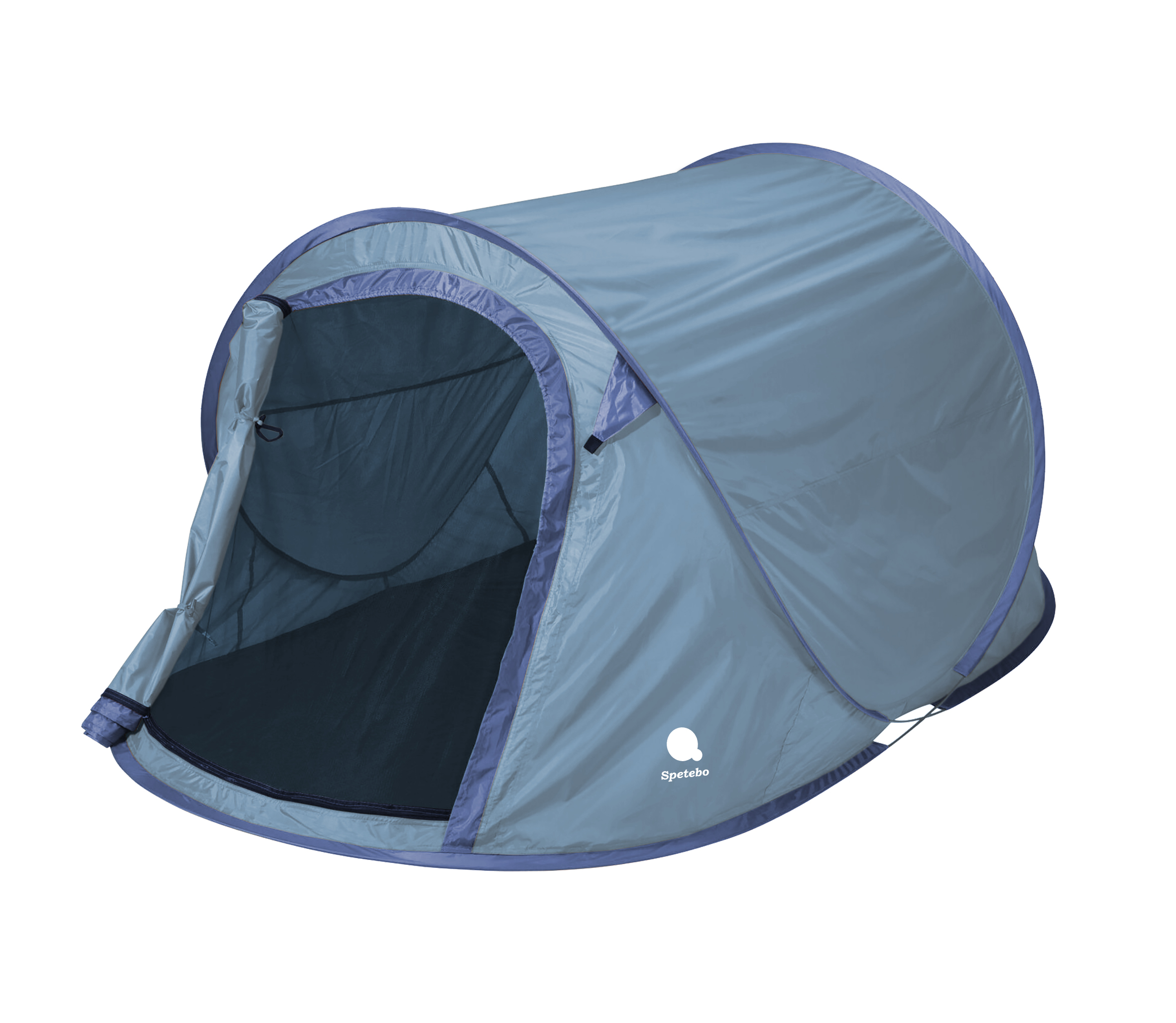 wurfzelt-222gge-1.jpg Pop Up Wurfzelt blau 220 x 120 cm 2 Personen Sofortzelt für Trekking und Camping Automatisches Einhandzelt Outdoor Zelt – Bild 1