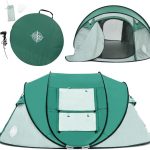 GOGLAND Wurfzelt Pop Up 3 Personen Camping Zelt Wassersäule 2.000mm, Personen: 3, Lichtschutzfaktor 50+, Pop Up Zelt