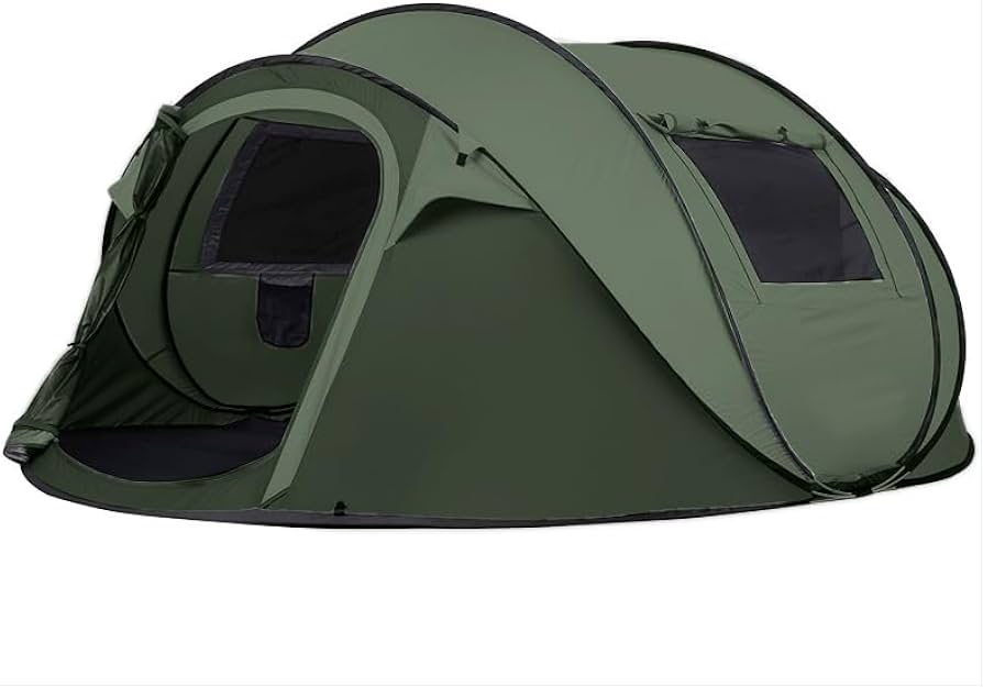 wurfzelt-4-personen-480xvb-1.jpg Camping Zelt, Pop Up Zelt 4 5 Personen, Automatisches Aufstellzelt in 3 Sekunden, Wurfzelte Wasserdicht Sonnenschutz, Familie Zelt, Tragbares Leichtes ... – Bild 1