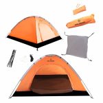 KIRKJUBØUR® "Vindr" 2 Personen Camping Zelt orange