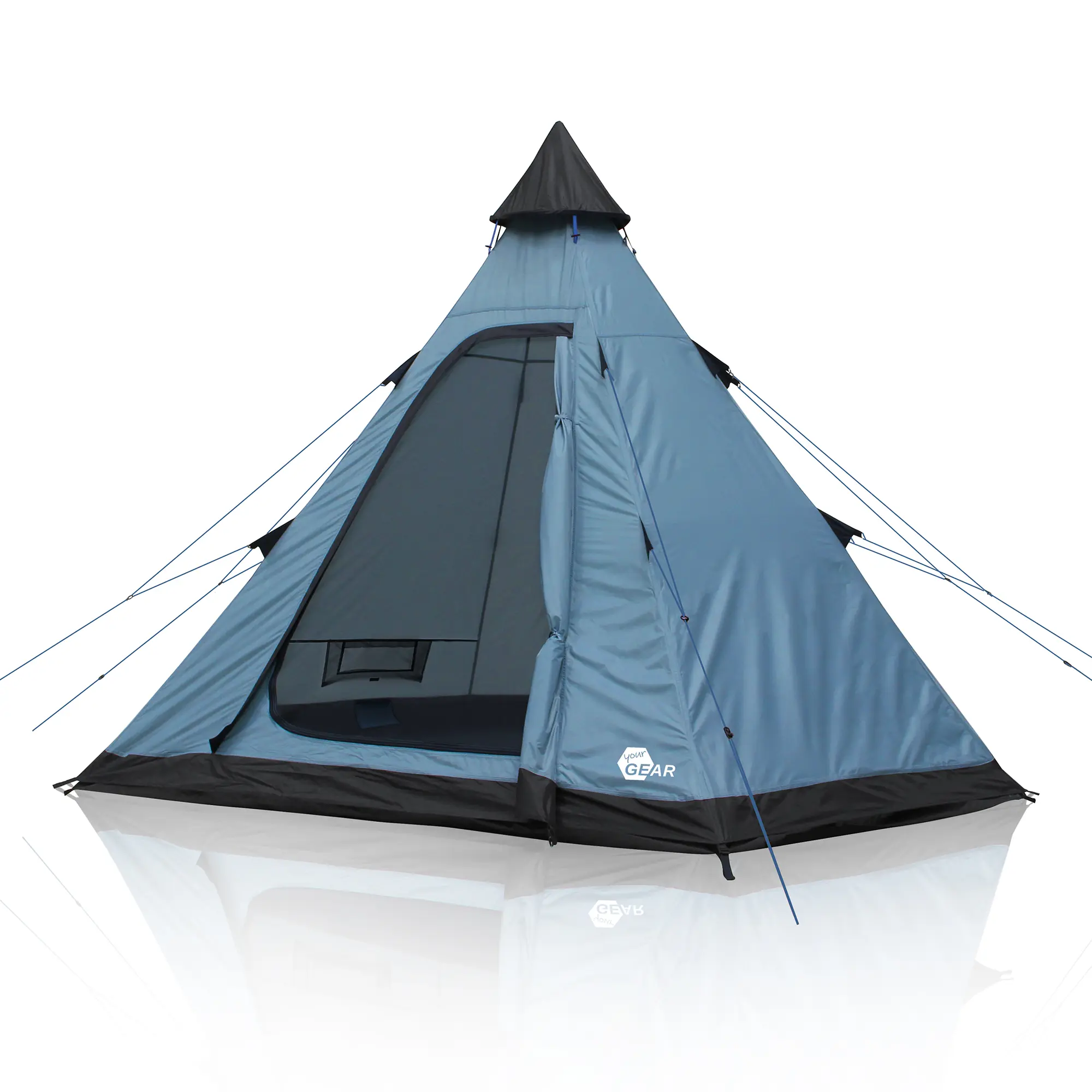zelt-3-personen-207rnc.webp your GEAR Zelt Lido 290 3 Personen Tipi Zelt Bodenwanne Insektenschutz Stehhöhe Wasserdicht 5000 mm – Bild 1