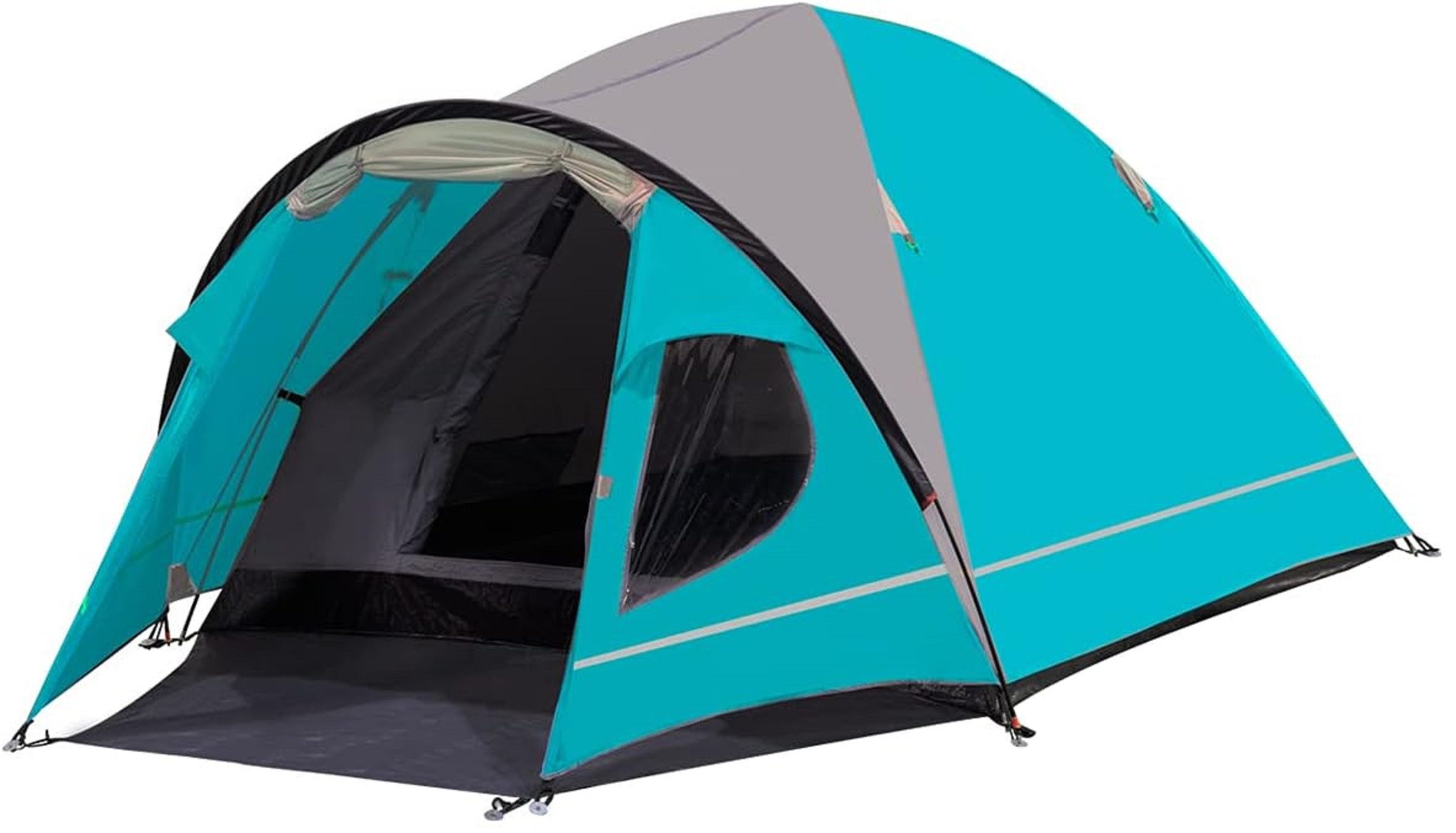 zelt-3-personen-799mwr-1.jpg Portal Outdoor Kuppelzelt Zelt für 3 Personen wasserdicht wasserfest Camping Bravo 3 blau, Personen: 3 (mit Transporttasche), mit Veranda wetterfest, Igluzelt – Bild 1