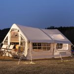 6 8 Personen Luftzelt Aufblasbar Camping, Familienzelt Aufblasbares Zelt Haus XXL Mit Kaminöffnung, 4 Saison Wasserdichtes Winddicht Große Pop Up Zelt ...