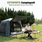 CITYSPORTS Aufblasbar mit großem Vordach enthält Rainfly Campingzelt | MediaMarkt
